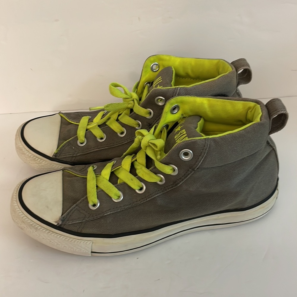 Converse Chuck Taylor All Star High Top Seasonal Gray & Neon Size 7